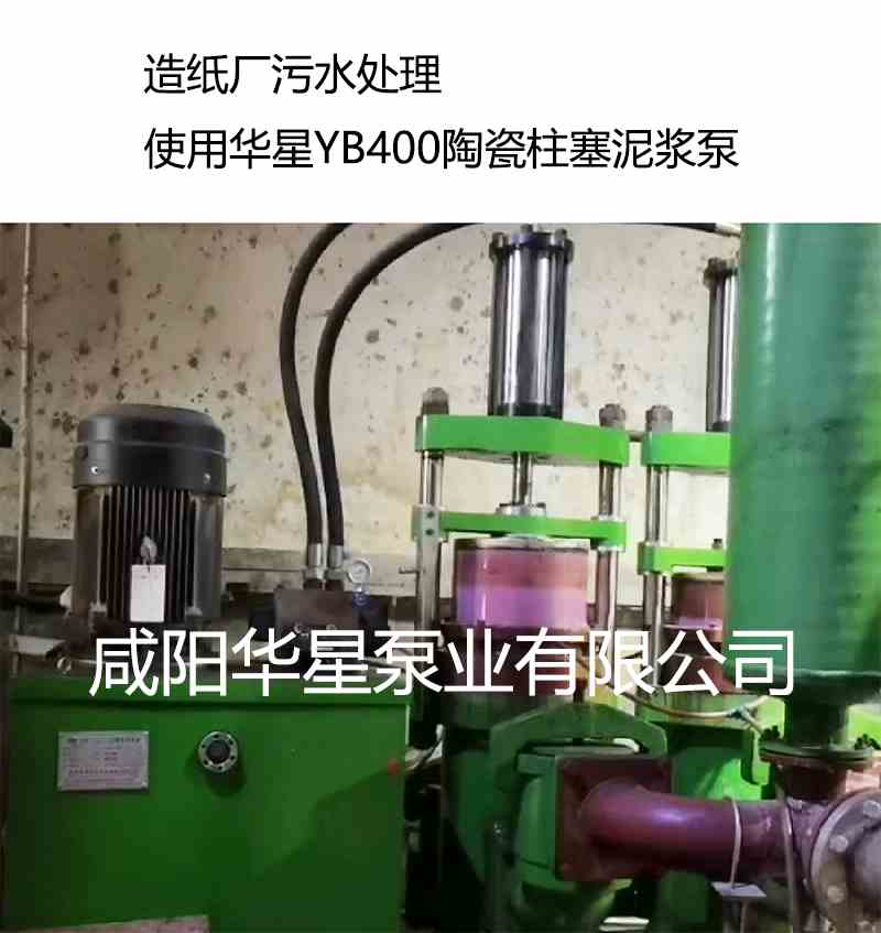 造紙廠污水處理使用柱塞泥漿泵案例